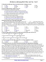 Đề kiểm tra chất lượng HK II Môn: Anh Văn – Test 9 pdf