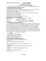 ĐỀ THI THÁNG Môn : Tiếng Anh 12 docx