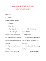 Giáo án Hóa Học lớp 12: KHÁI NIỆM VỀ XÀ PHÒNG VÀ CHẤT GIẶT RỮA TỔNG HỢP pps