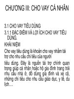 GIÁO TRÌNH TÍN DỤNG NGÂN HÀNG_CHƯƠNG 3 potx