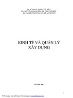 Kinh tế và quản lý xây dựng part 1 potx
