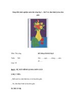 Sáng kiến kinh nghiệm môn thủ công lớp 1 – bài 9 xé, dán hình lọ hoa đơn giản doc