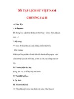 Giáo án Lịch sử lớp 7 : Tên bài dạy : ÔN TẬP LỊCH SỬ VIỆT NAM CHƯƠNG I & II potx