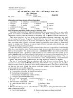 ĐỀ THI THỬ ĐẠI HỌC LẦN 2 NĂM HỌC 2010 - 2011 Môn : Tiếng Anh - Mã đề 001 doc
