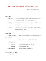 Giáo án Âm Nhạc lớp 8: HỌC HÁT BÀI HÁT TỰ CHỌN ChiềuThu Nhớ Trường doc