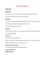 Giáo án Hóa Hoc 8: BÀI THỰC HÀNH SỐ 1 docx