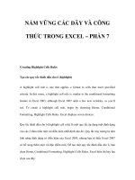 NẮM VỮNG CÁC DÃY VÀ CÔNG THỨC TRONG EXCEL – PHẦN 7 ppt