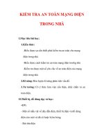 Giáo án Công nghệ lớp 9 : Tên bài dạy : KIỂM TRA AN TOÀN MẠNG ĐIỆN TRONG NHÀ pps