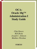 Sybex OCA Oracle 10g Administration I Study Guide phần 1 potx