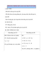 Giáo án Đại Số lớp 8: PHƯƠNG TRÌNH CHỨA DẤU GIÁ TRỊ TUYẾT ĐỐI potx