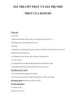 GIÁ TRỊ LỚN NHẤT VÀ GIÁ TRỊ NHỎ NHẤT CỦA HÀM SỐ ppt