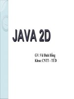 BÀI GIẢNG: JAVA 2D doc