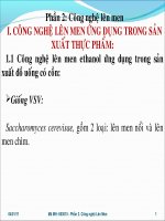 PHẦN 2: CÔNG NGHỆ LÊN MEN ỨNG DỤNG TRONG SẢN XUẤT pdf