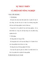 Giáo án Địa lý lớp 9 : Tên bài dạy : SỰ PHÁT TRIỂN VÀ PHÂN BỐ NÔNG NGHIỆP pot