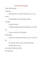 Giáo án Hóa Học lớp 12: CÁC VẬT LIỆU POLIME pdf