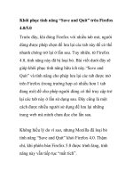 Khôi phục tính năng “Save and Quit” trên Firefox 4.0/5.0 pps