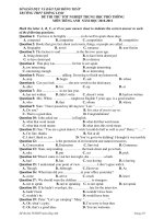 ĐỀ THI THỬ TỐT NGHIỆP TRUNG HỌC PHỔ THÔNG MÔN TIẾNG ANH NĂM HỌC 2010-2011 docx