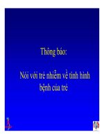 Bài giảng điều trị HIV : Điều trị ARV ở Trẻ nhiễm HIV/AIDS part 10 ppsx