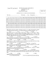 ĐỀ KHẢO SÁT CHẤT LƯỢNG KHỐI 12 năm 2008-2009 Mã đề 128 pptx