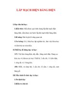 Giáo án Công nghệ lớp 9 : Tên bài dạy : LẮP MẠCH ĐIỆN BẢNG ĐIỆN pps