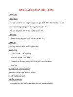 Giáo án Hóa Hoc 8: ĐỊNH LUẬT BẢO TOÀN KHỐI LƯỢNG pot