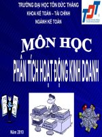 TRƯỜNG ĐẠI HỌC TÔN ĐỨC THẮNGKHOA KẾ TOÁN – TÀI CHÍNH NGÀNH KẾ TOÁNNăm doc