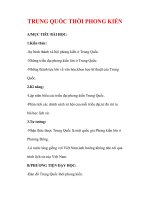 Giáo án Lịch sử lớp 7 : Tên bài dạy : TRUNG QUỐC THỜI PHONG KIẾN pot