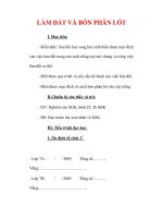 Giáo án Công nghệ lớp 7 : Tên bài dạy : LÀM ĐẤT VÀ BÓN PHÂN LÓT pdf