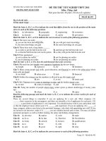 KỲ THI THỬ TN THPT NĂM HỌC 2010- 2011 Môn thi : TIẾNG ANH - Mã đề: 493 pdf