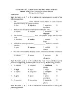 KỲ THI THỬ TỐT NGHIỆP TRUNG HỌC PHỔ THÔNG NĂM 2011 Môn thi: TIẾNG ANH - Mã đề thi 641 docx