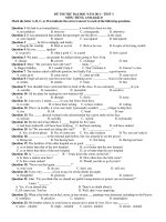 ĐỀ THI THỬ ĐẠI HỌC NĂM 2011 – TEST 3 MÔN: TIẾNG ANH pot