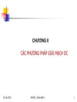 CÁC PHƯƠNG PHÁP GIẢI MẠCH DC pptx