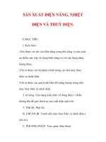 Giáo án Vật lý lớp 9 : Tên bài dạy : SẢN XUẤT ĐIỆN NĂNG, NHIỆT ĐIỆN VÀ THUỶ ĐIỆN. pdf