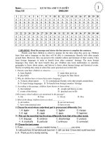 KIỂM TRA ANH VĂN 45 PHÚT ENGLISH pot