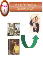 LÝ THUYẾT VỀ HÀNH VI CỦA NHÀ SẢN XUẤT doc