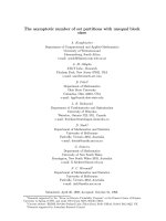 Báo cáo toán học: "The asymptotic number of set partitions with unequal block sizes" pot