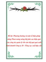 Đề tài: Phương hướng biện pháp nâng cao hiệu quả của công tác quản lý vốn sản hiệu quả sản xuất kinh doanh Công ty 20 - Tổng cục xuấ hậu cần ppt