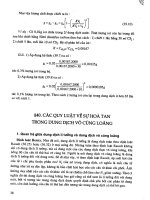 CÁC QUY LUẬT VỀ SỰ HÒA TAN TRONG DỤNG DỊCH VÔ CÙNG LOÃNG potx