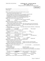 ĐỀ THI HỌC KÌ I NĂM HỌC 2010-2011 MÔN: English Lớp 12 - Mã đề thi 057 pdf