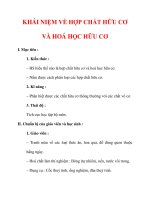 Giáo án Hóa học lớp 9 : Tên bài dạy : KHÁI NIỆM VỀ HỢP CHẤT HỮU CƠ VÀ HOÁ HỌC HỮU CƠ pot