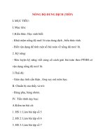 Giáo án Hóa Hoc 8: NỒNG ĐỘ DUNG DỊCH (TIẾP) potx