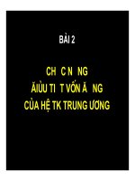 Bài giảng chức năng điều tiết vận động của hệ thần kinh trung ương part 1 pdf
