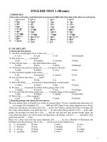 ENGLISH TEST 1 (80 mins) pps