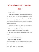 Giáo án Vật lý lớp 7 : Tên bài dạy : TỔNG KẾT CHƯƠNG I : QUANG HỌC. docx