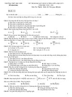 KỲ THI KHẢO SÁT CHẤT LƯỢNG GIỮA HỌC KỲ I NĂM HỌC 2010 - 2011 Môn Thi: Vật lý ppt