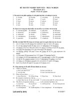 ĐỀ THI TỐT NGHIỆP THPT MẪU - TRẮC NGHIỆM (BỘ GD&ĐT 2011) pdf