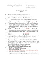 ĐỀ KIỂM TRA VẬT LÍ 12 (ĐỀ 209) pptx