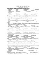 ĐỀ ÔN THI TN – ĐH NĂM 2011 MÔN: ANH VĂN – A3 potx