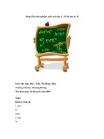 Sáng kiến kinh nghiệm môn toán lớp 1 – đề thi học kỳ II pot