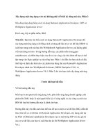 Xây dựng một ứng dụng web mà không phải viết bất kỳ dòng mã nào, Phần 2 ppt